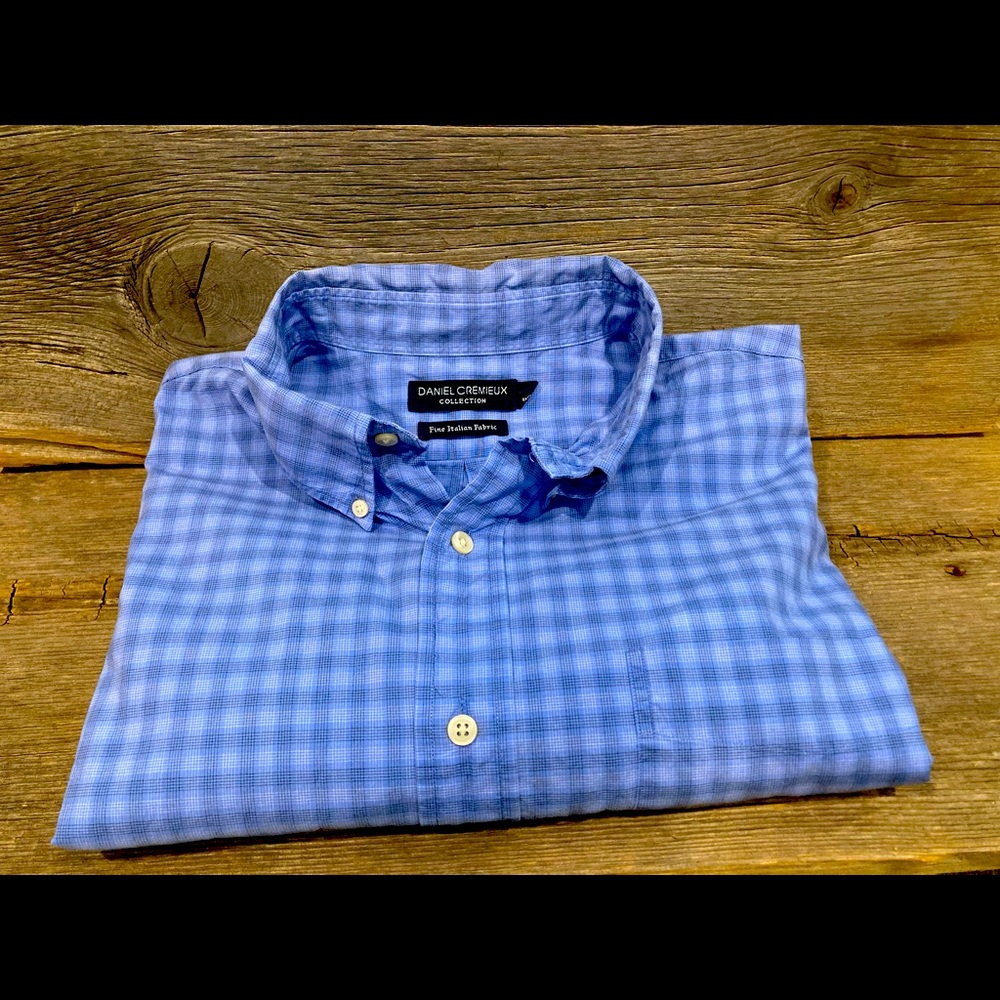 Daniel Cremieux Collection Mens Large Fine Italian Fabric Sports Shirt